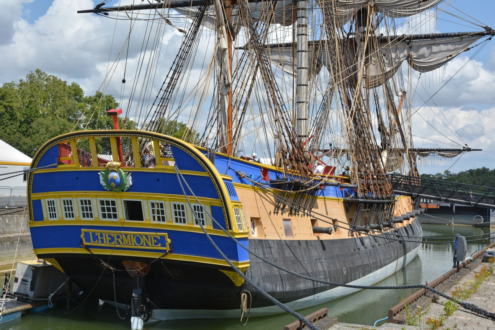 L’Hermione à Rochefort, photographiée en 2014