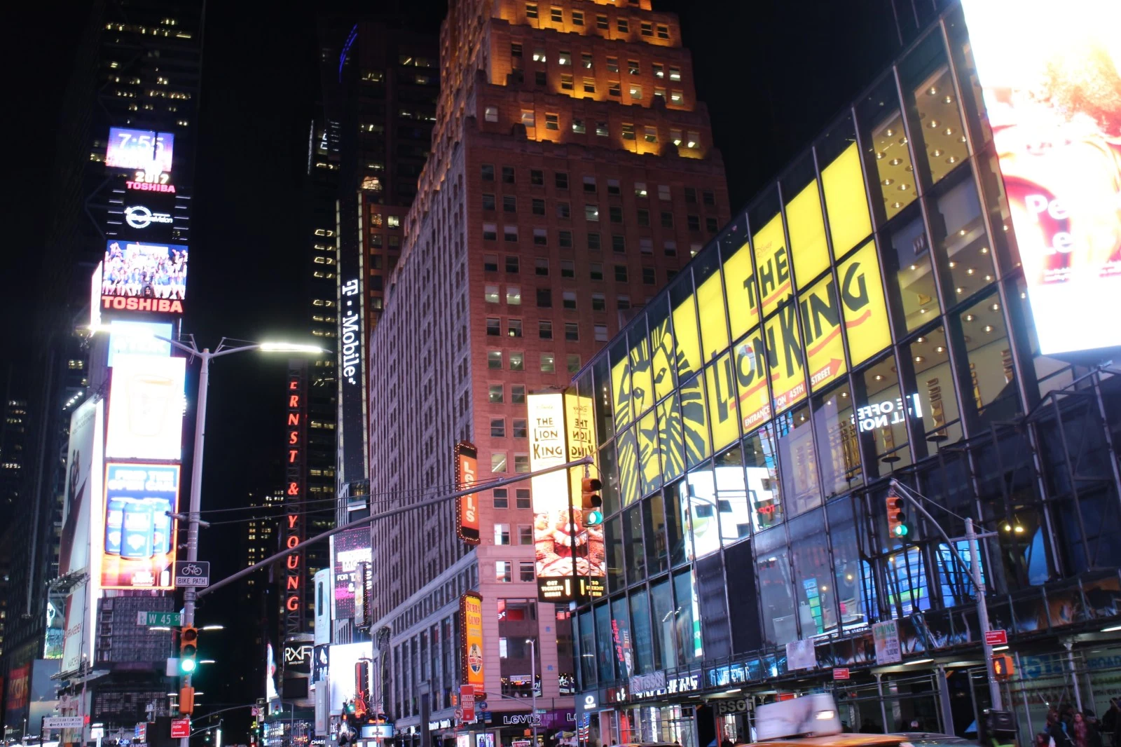 The illuminated signs of Times Square