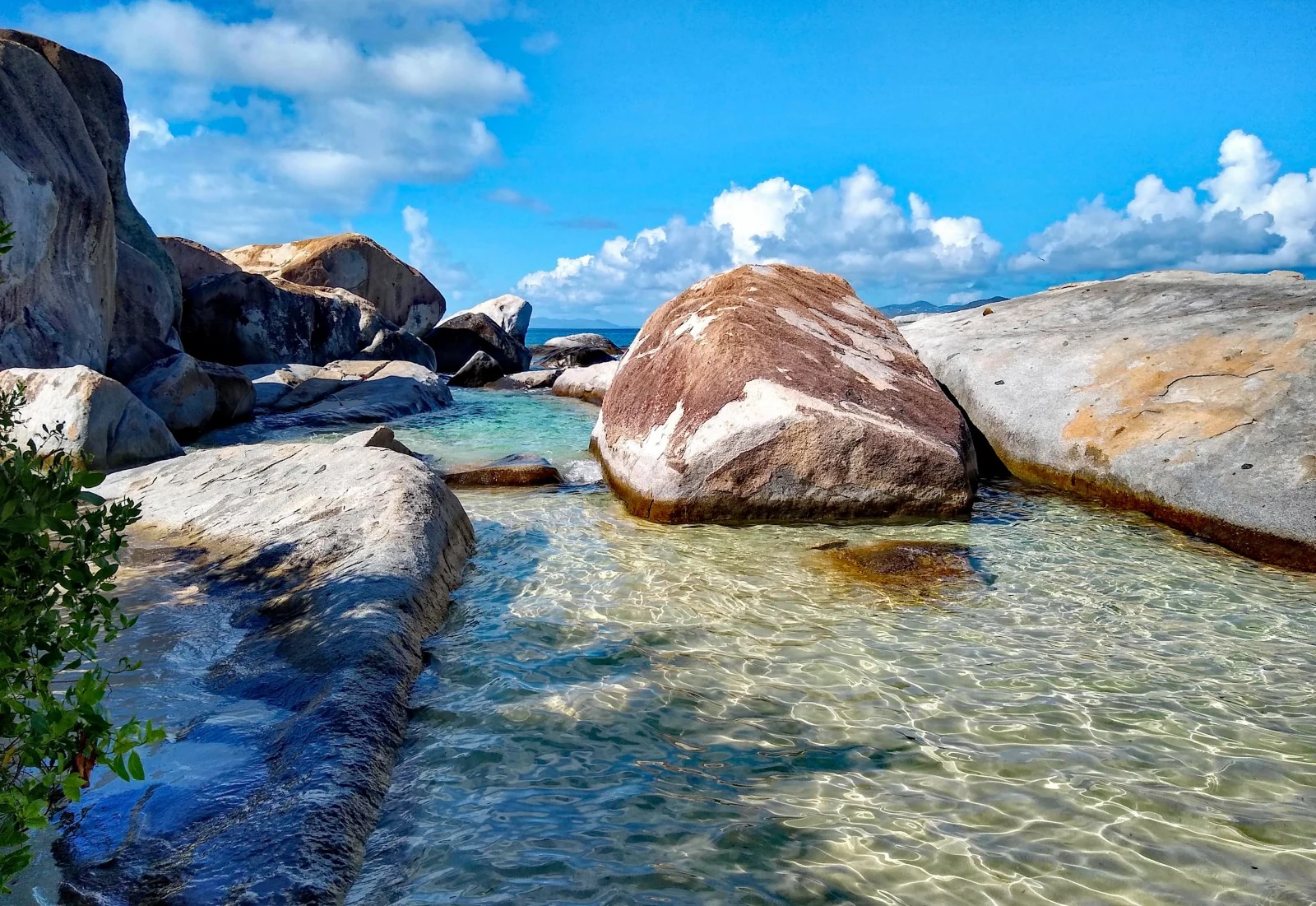 The granite boulders of The Baths