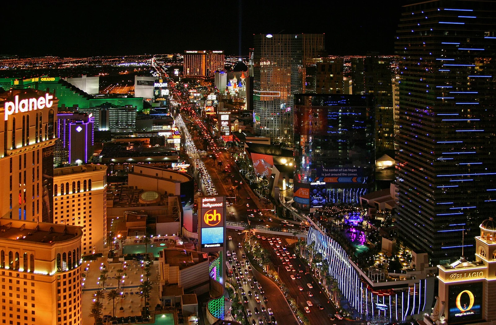 The Strip at night