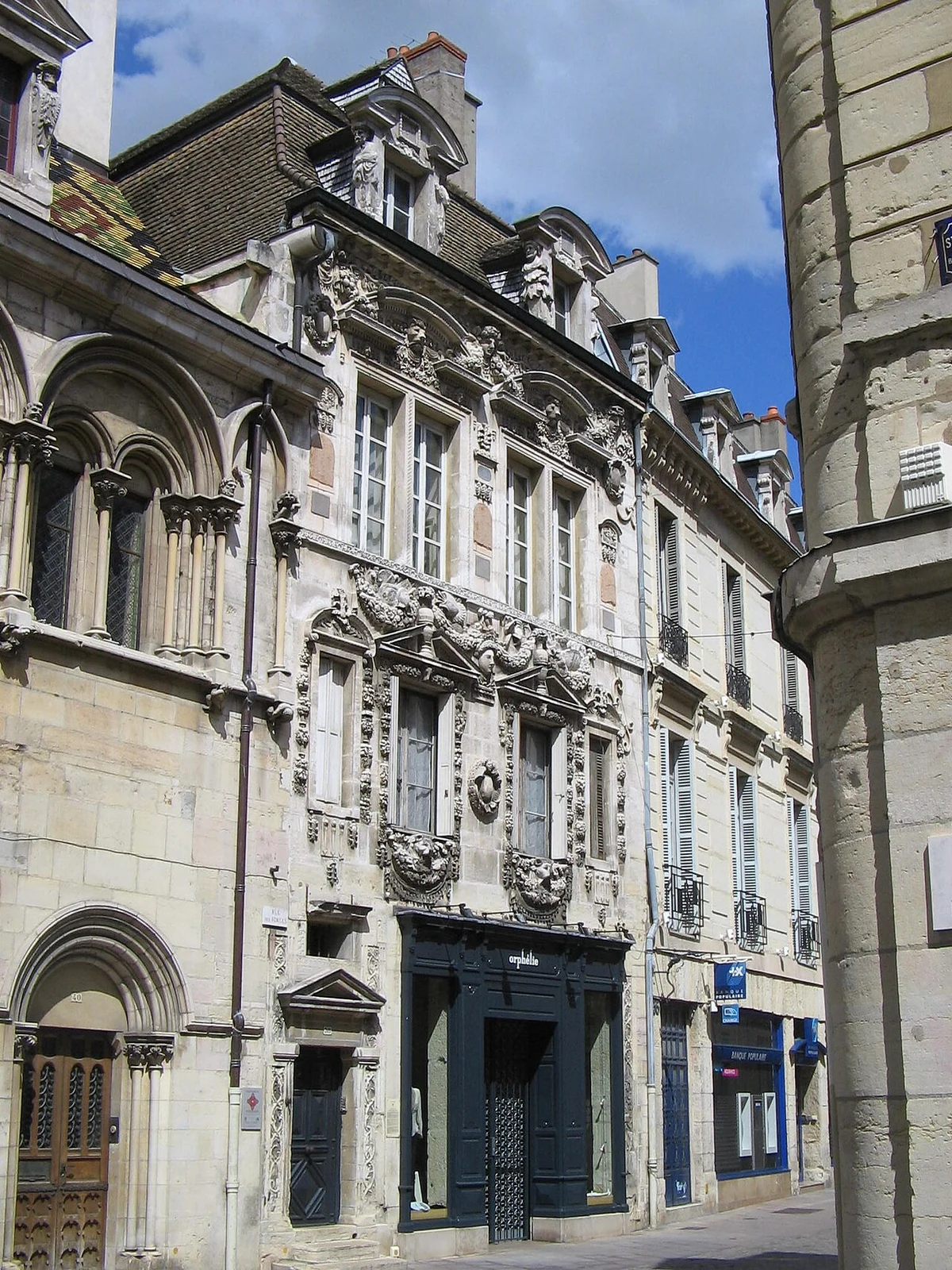 La façade Renaissance de la maison Maillard à Dijon